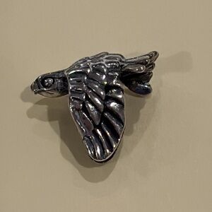 TROLLBEADS Falcon sterling silver bead retired charm